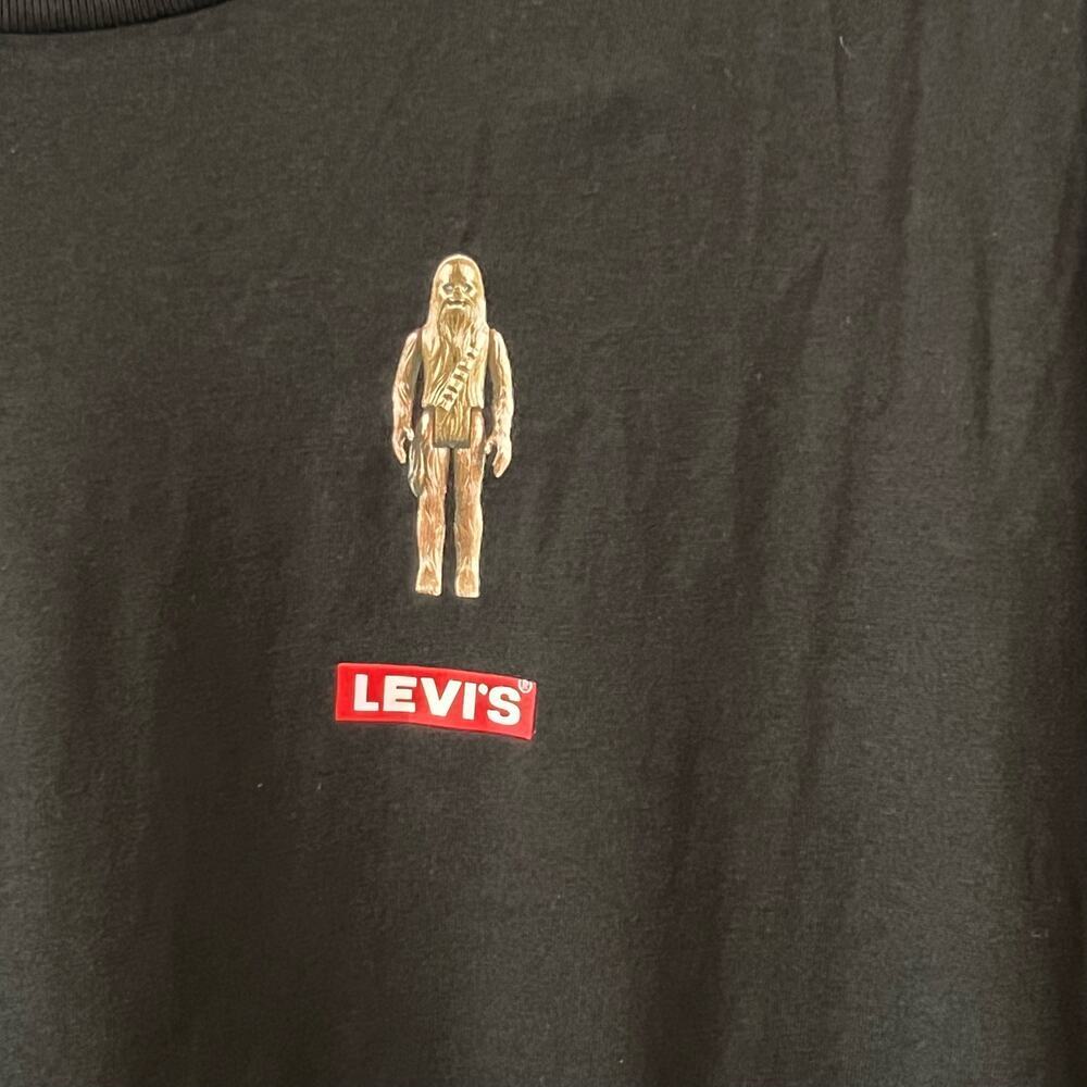 LEVI'S X STAR WARS NWT Crew Neck Black Long Sleeve Graphic T-Shirt Sz L - Picture 3 of 9